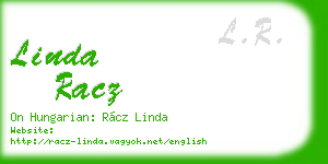 linda racz business card